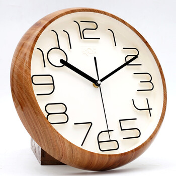 欧瑞达立体数字现代创意客厅挂钟田园简约静音石英钟时尚卧室钟表 深