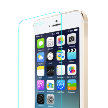 
                                        PZOZ弧边手机贴膜iphone5s钢化膜适用于apple苹果iPhonese/5钢化膜 0.3mm前膜(买一送一)                