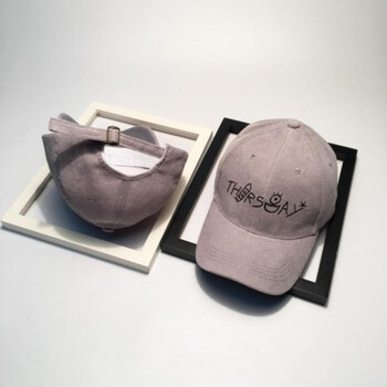 浅灰色 星期四 星期天灯芯绒棒球帽