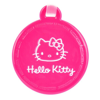 日本凯蒂猫（Hello Kitty）行李牌登机牌行李箱卡通创意PVC挂牌吊牌托运牌旅游用品识别牌复古玫红亮光款