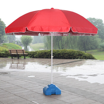 大号户外遮阳伞折叠四方伞太阳伞方伞大雨伞摆摊广告伞 红色3.