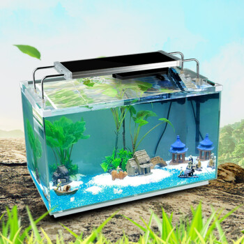 京东商城森森sunsun鱼缸小型超白玻璃水族箱水草缸中型桌面金鱼缸atk