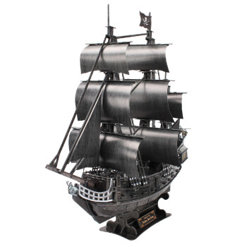 乐立方3D立体模型拼图 经典古船系列 T4018高难度加勒比海黑珍珠女王复仇号