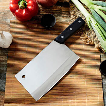 切片刀菜刀 家用厨房切片刀厨师刀切肉刀手工锻打刀具片刀sn2284 彩黑