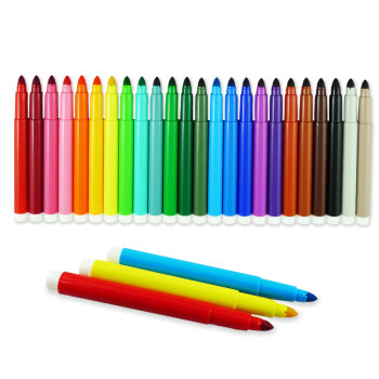 amos可水洗水彩笔 儿童绘画工具 24色水彩笔