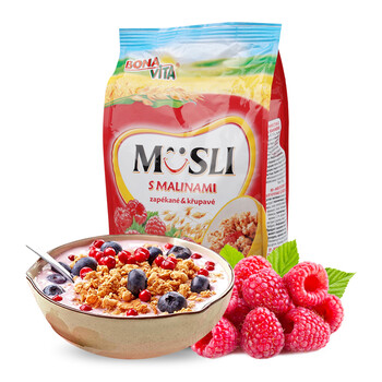 捷克进口 波纳维塔(bonavita)冲调谷物营养早餐 山莓脆麦片700g