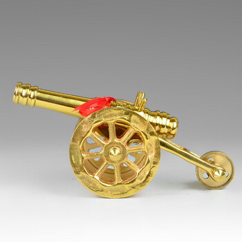 铜大炮模型办公室桌面摆件创意现代橱窗手工艺礼品时尚 中号