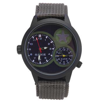 军迷户外用品纪念军表 石英机芯表 编制表带 军旅纪念表军魂表