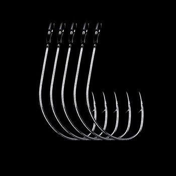 钓之屋 马口钩弧形带倒刺鱼钩 路亚钩 8号/5只装一包钓鱼钩渔具