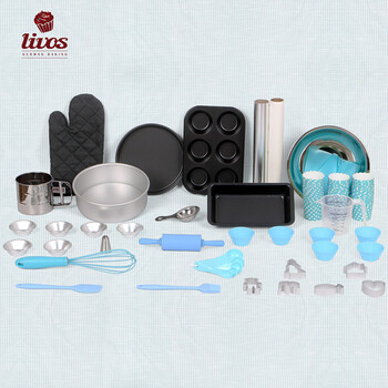 
                                        livos烘焙工具套装糕点烤盘烘培蛋糕模具套餐烤箱用饼干硅胶用具 除电动打蛋器和天平                
