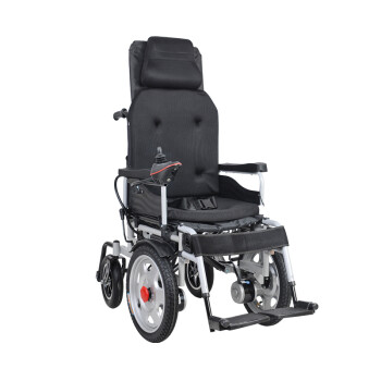 国康 电动轮椅可折叠轻便老人残疾人代步车手电两用老年人轮椅车 高靠背加厚坐垫 高靠背前驱