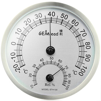 榛利不锈钢温湿度计家用室内干湿温度计温度表厂房库房机房仓库温湿度