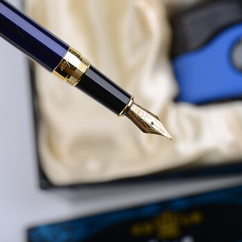 公爵(duke)克诺斯 金夹尊贵蓝色钢笔/铱金笔/墨水笔 墨水礼盒套装