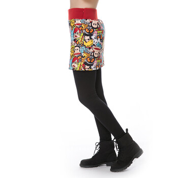 paulfrank大嘴猴2015春季女士印花羽绒短裙paulfrank正品 红色 L