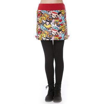 paulfrank大嘴猴2015春季女士印花羽绒短裙paulfrank正品 红色 L