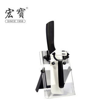 
                                        宏宝厨房陶瓷切菜刀削皮器3件套 HLK053-03                