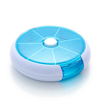 ku-life小药盒子 7分格创意迷你便携小物收纳盒 旅行伴侣储物盒 2个