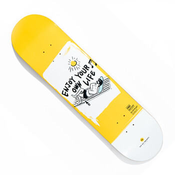 dbh滑板 双翘滑板专业板面8.0单独板面 享受黄-板面