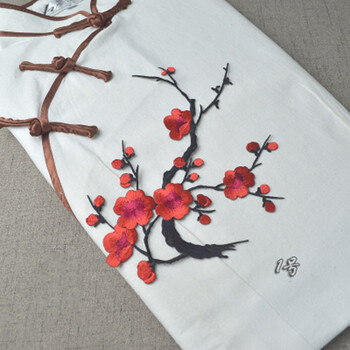 刺绣梅花衣服补丁贴个性diy装饰姓名贴婚纱旗袍装饰贴花衣服破了贴