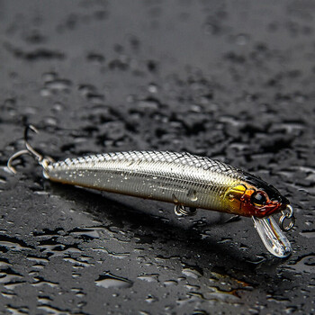 路亚饵假饵淡水海水路鱼饵翘嘴桂鱼鳜鱼硬饵仿生饵 金头灰网纹银身