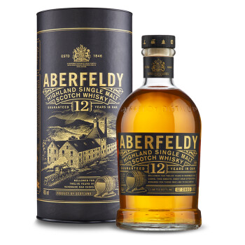 艾柏迪(Aberfeldy) 洋酒  威士忌 12年苏格兰单一麦芽威士忌酒700ml