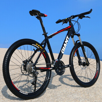 giant山地车自行车 铝合金27速油刹油碟刹全新 黑红黑圈 26英寸