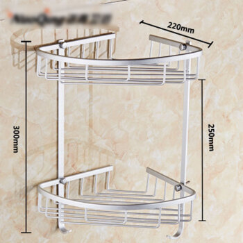 免打孔鋁製浴室置物架衛浴置物架衛生間雙層三角架收納角架壁掛生活日