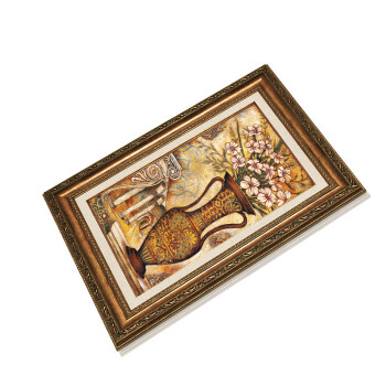 客厅装饰画美式欧式卧室有框墙画壁画挂画三联锦绣平安发财 A款 60*80*1/40*80*2