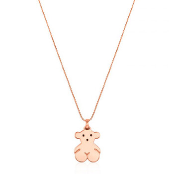 桃丝熊 tous 女士时尚玫瑰金色小熊吊坠项链 415904640