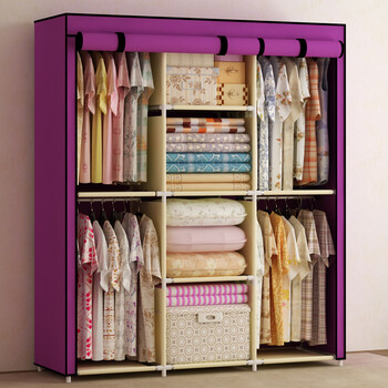 加深款大号 冠腾简易衣柜 宜家折叠时尚布衣柜组装挂