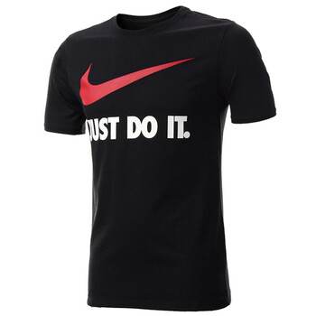 耐克nike男装t恤justdoitswoosh短袖707361010黑色l码