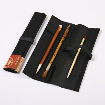 出口日本弘梅布质笔卷 笔帘笔袋 便于携带毛笔文房用具轻便实用透气