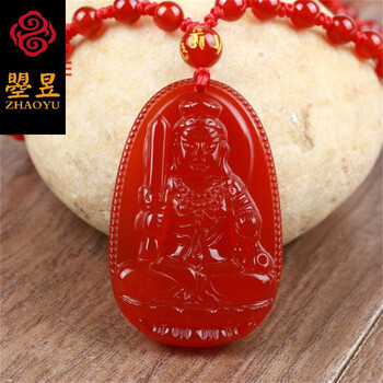 曌昱 红玛瑙 吊坠不动尊菩萨属鸡佛男女款【图片