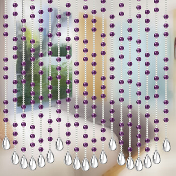 心思恋珠帘成品门帘特价水晶珠帘隔断玄关成品风水客厅田园 鞋柜 紫罗兰