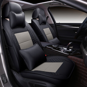 座椅套别克英朗卡罗拉雷凌福特福克斯豪华版黑灰色专用真皮汽车座套斯