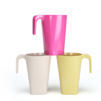 simzu环保餐具 茶杯/咖啡杯/牛奶杯 竹纤维材质水杯K004 三色套装