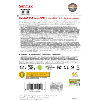 
                                                            闪迪（SanDisk）64GB TF（MicroSD）存储卡 U3 C10 A2 V30 4K 至尊超极速移动版内存卡 读速170MB/s                