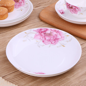 敏杨7英寸瓷盘子陶瓷菜碟子深盘子菜盘微波炉专用餐具家用餐盘水果