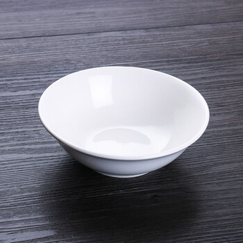 纯白色陶瓷斗碗 翅碗盛菜碗白色小米饭碗 喇叭碗麻辣烫碗汤碗面碗sn