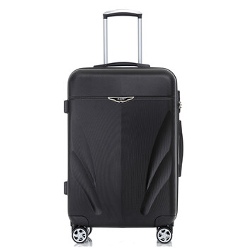 eazz拉杆箱 万向轮商务行李箱旅行箱包 abs耐磨防刮 黑色 20寸