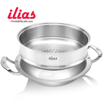 
                                        伊利亚斯（iLias） 不锈钢蒸笼30cm蒸屉蒸锅篦子单层蒸格                