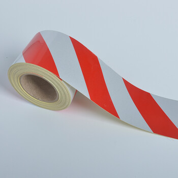 带 安全反光膜 地面/墙面,车库用地贴标识带反光贴 消防反光条 红白款