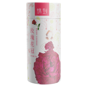 锦到 干玫瑰花冠 玫瑰花茶代用养生花草水果茶罐装 33g