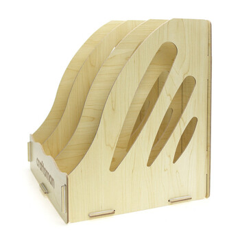 创意插接木质桌面办公简约立式收纳a4文件架柜 粉格