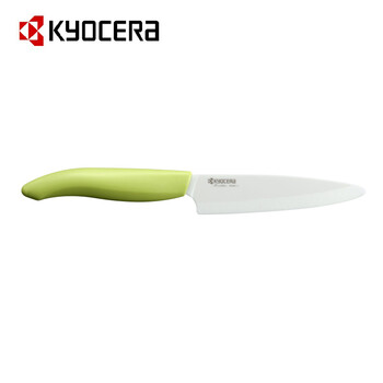 京瓷KYOCERA 陶瓷刀套装 4.5寸彩色菜刀搭配砧板削皮器FK-110 刀具三件套 绿色