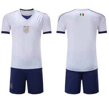 国家队意大利球衣9号巴神21号皮尔洛16号德罗西足球服 意大利客场白色