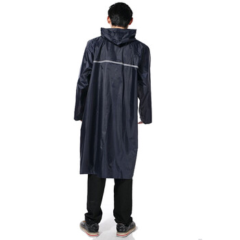 
                                                                                天堂NF-2 尼龙绸男款风衣式风雨衣 成人雨衣 后背有荧光条 藏青 XL                