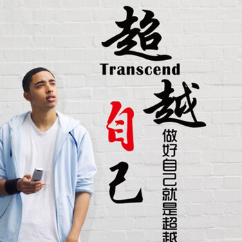 创意自我激励背景墙贴纸自我办公室会议室背景 am608