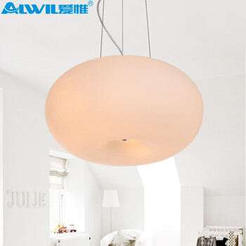 爱惟现代简约餐厅吊灯led卧室客厅创意小苹果过道阳台灯具M2011A 45CM带5W白光