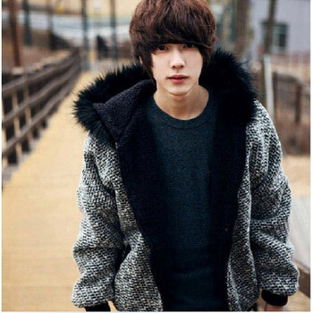 Gurunvani 2014冬季新款潮流双面穿棉衣棉衣男